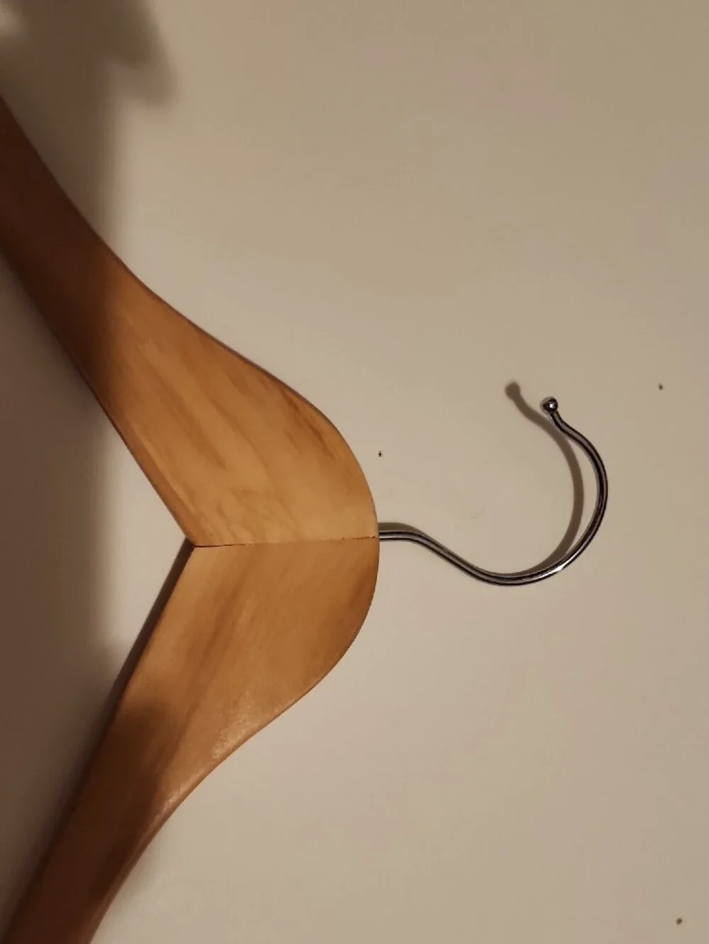 Wooden Suit Hangers - Natural Wood Tone (Set of 5)